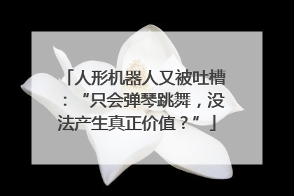 人形机器人又被吐槽：“只会弹琴跳舞，没法产生真正价值？”