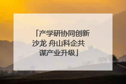 产学研协同创新沙龙 舟山科企共谋产业升级