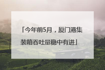 今年前5月，厦门港集装箱吞吐量稳中有进