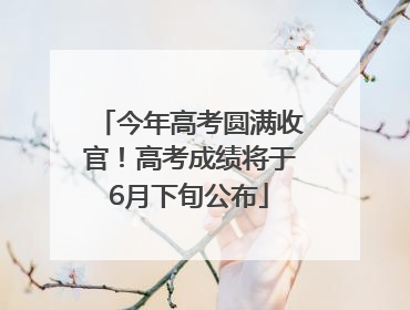 今年高考圆满收官！高考成绩将于6月下旬公布