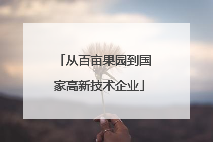 从百亩果园到国家高新技术企业