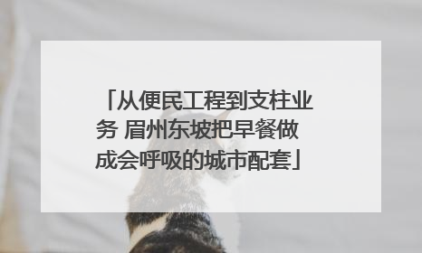 从便民工程到支柱业务 眉州东坡把早餐做成会呼吸的城市配套