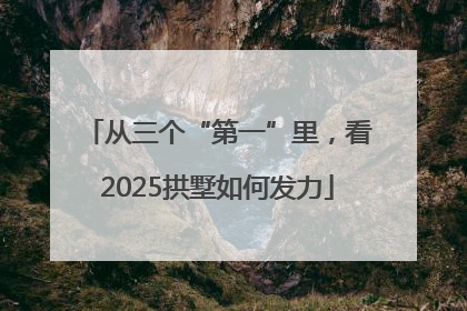 从三个“第一”里，看2025拱墅如何发力