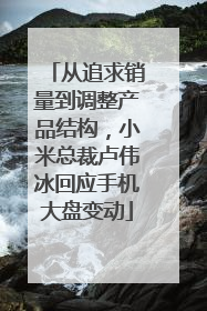 从追求销量到调整产品结构，小米总裁卢伟冰回应手机大盘变动