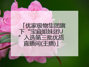 优家极物集团旗下“宝藏姐妹团U”入选第三批优质直播间(主播)