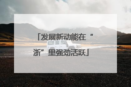 发展新动能在“浙”里强劲活跃