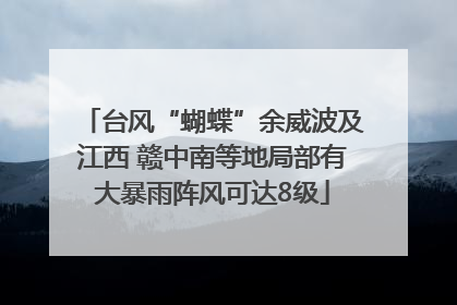 台风“蝴蝶”余威波及江西 赣中南等地局部有大暴雨阵风可达8级
