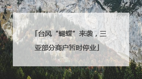 台风“蝴蝶”来袭，三亚部分商户暂时停业