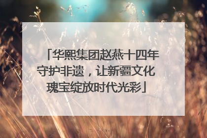 华熙集团赵燕十四年守护非遗，让新疆文化瑰宝绽放时代光彩