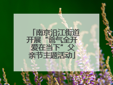 南京沿江街道开展“爸气全开 爱在当下”父亲节主题活动