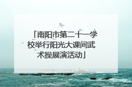 南阳市第二十一学校举行阳光大课间武术操展演活动