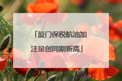 厦门保税航油加注量创同期新高