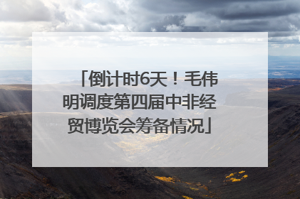 倒计时6天！毛伟明调度第四届中非经贸博览会筹备情况