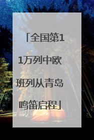 全国第11万列中欧班列从青岛鸣笛启程