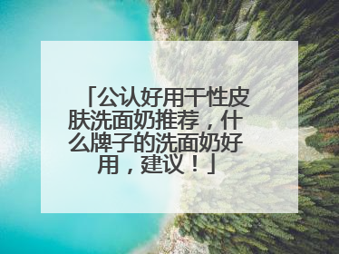 公认好用干性皮肤洗面奶推荐，什么牌子的洗面奶好用，建议！