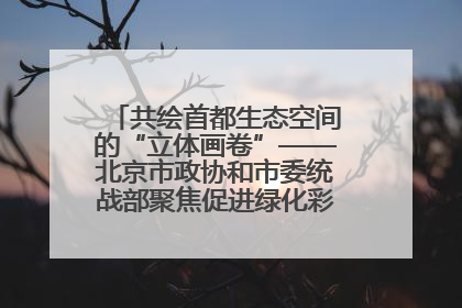 共绘首都生态空间的“立体画卷”——北京市政协和市委统战部聚焦促进绿化彩化美化生态空间建设联合协商议政