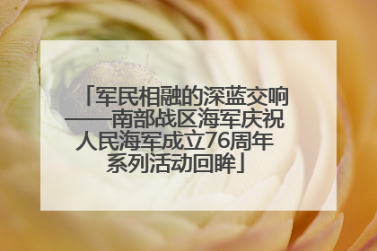 军民相融的深蓝交响——南部战区海军庆祝人民海军成立76周年系列活动回眸