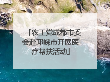 农工党成都市委会赴邛崃市开展医疗帮扶活动