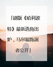 剧版《哈利波特》最新选角出炉，马尔福饰演者公开