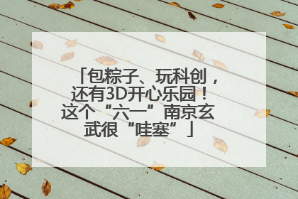 包粽子、玩科创，还有3D开心乐园！这个“六一”南京玄武很“哇塞”