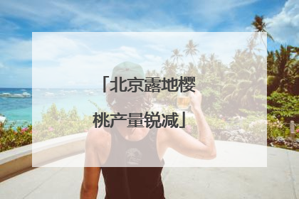 北京露地樱桃产量锐减