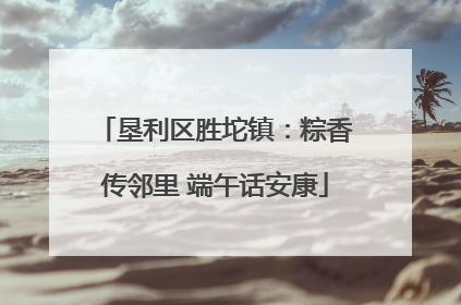 垦利区胜坨镇：粽香传邻里 端午话安康