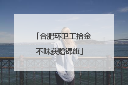 合肥环卫工拾金不昧获赠锦旗