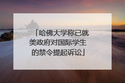 哈佛大学称已就美政府对国际学生的禁令提起诉讼