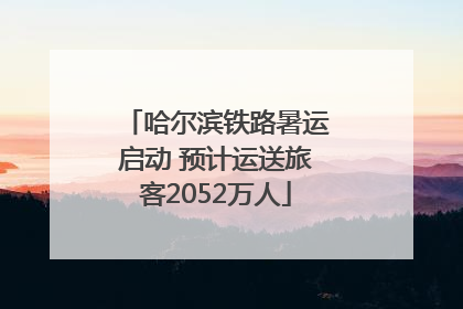 哈尔滨铁路暑运启动 预计运送旅客2052万人