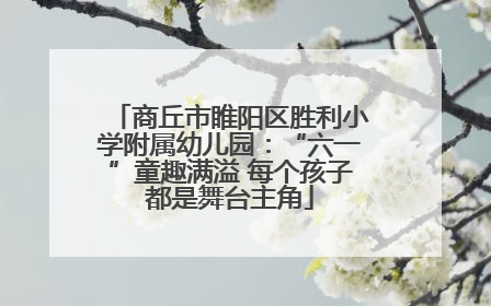 商丘市睢阳区胜利小学附属幼儿园：“六一”童趣满溢 每个孩子都是舞台主角