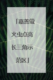 嘉善萤火虫点亮长三角示范区