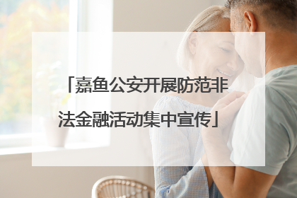 嘉鱼公安开展防范非法金融活动集中宣传