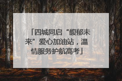 四城同启“馥郁未来”爱心加油站，温情服务护航高考