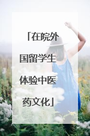 在皖外国留学生体验中医药文化