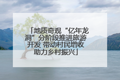 地质奇观“亿年龙洞”分阶段推进旅游开发 带动村民增收助力乡村振兴