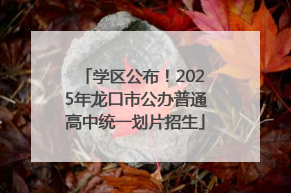 学区公布！2025年龙口市公办普通高中统一划片招生