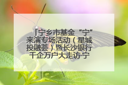 宁乡市基金“宁”来演专场活动（星城投融荟）暨长沙银行千企万户大走访·宁乡专场活动举行