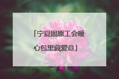 宁夏固原工会暖心包里藏爱意