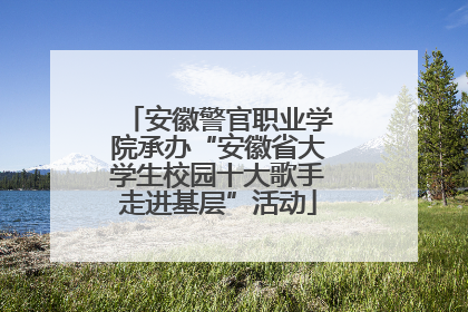 安徽警官职业学院承办“安徽省大学生校园十大歌手走进基层”活动