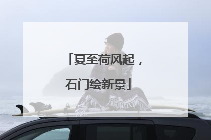 夏至荷风起，石门绘新景