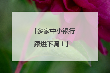 多家中小银行跟进下调！