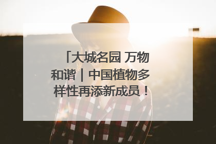 大城名园 万物和谐｜中国植物多样性再添新成员！它只在西藏墨脱