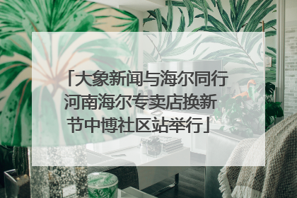 大象新闻与海尔同行 河南海尔专卖店换新节中博社区站举行