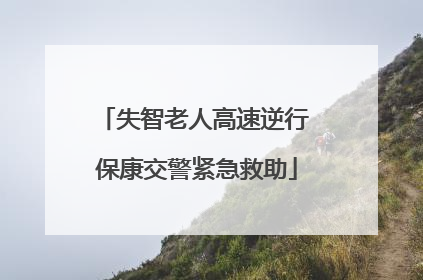 失智老人高速逆行 保康交警紧急救助