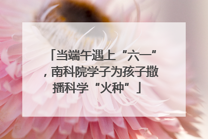 当端午遇上“六一”，南科院学子为孩子撒播科学“火种”