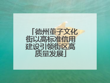 德州董子文化街以高标准信用建设引领街区高质量发展