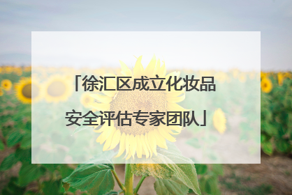 徐汇区成立化妆品安全评估专家团队