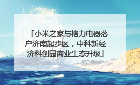 小米之家与格力电器落户济南起步区，中科新经济科创园商业生态升级