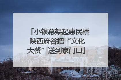 小银幕架起惠民桥 陕西府谷把“文化大餐”送到家门口