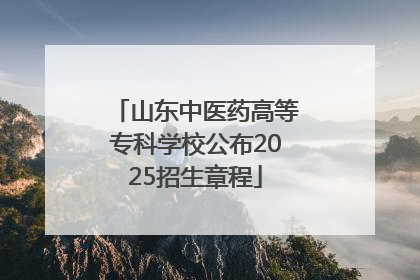 山东中医药高等专科学校公布2025招生章程